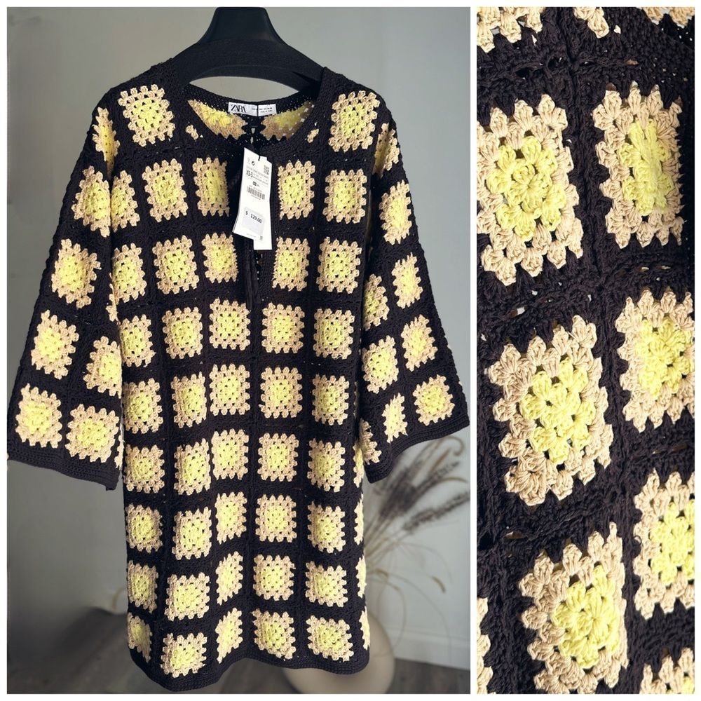 Zara Limited Edition Crochet Dress New - Picture 2 of 13
